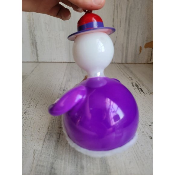 Red Hat Society AS IS glass snowman purple coat ornament Xmas - Picture 10 of 11